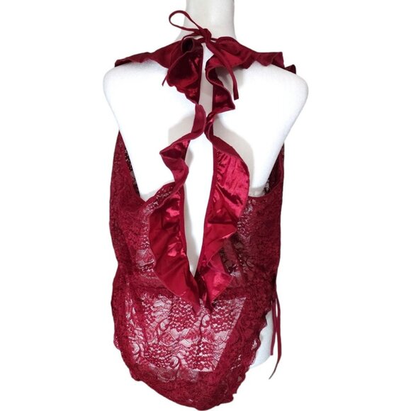 Red Lace Bodysuit - Picture 3 of 4